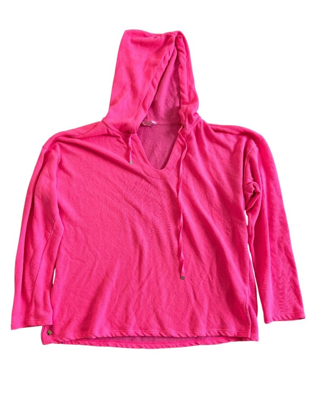 Lilly Pulitzer Women's Sz XL Pink Hooded Lightweight Pullover Long Sleeve